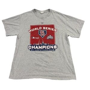 Delta Magnum Weight Men XL St Louis Cardinals T-Shirt 2011 World Series Majestic